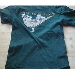 1999 Just do it later vintage sloth shirt green "nike"